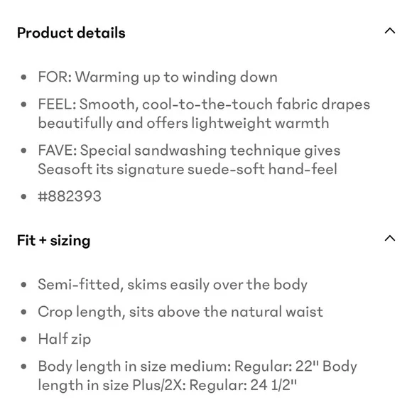 ATHLETA Seasoft Quarter Zip - Picture 4 of 8